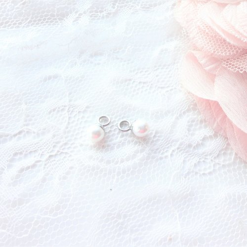 Perle ronde nacre, pendentif perle , coquillage, nacre, pendant, charm,