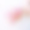 Perle résine ronde, inclusion rose,15 mm,  fuchsia, transparente,