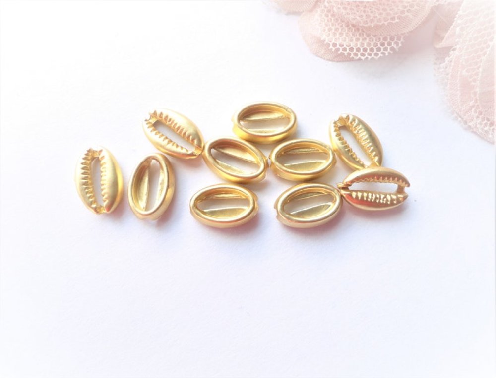 Embouts tube pour cordon 3 mm Doré à l'or fin x10 - Perles & Co