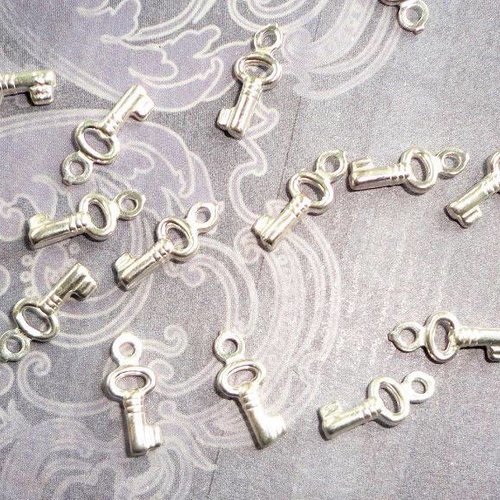 Breloque clé argent massif 925, charm bijoux, argent sterling, bracelet, bijoux, création,
