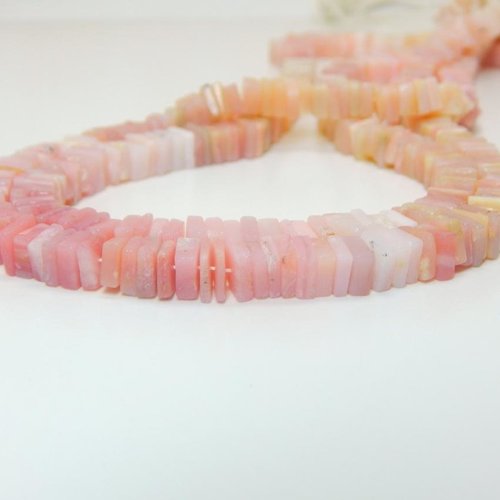 Opale rose pérou, perle heishi, 6 mm, 7 mm, pierre, rose, perles, bijoux