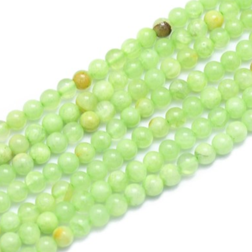 Perle jade vert 4 mm, x10, jade vert, pierre, naturelle, bijoux, diy