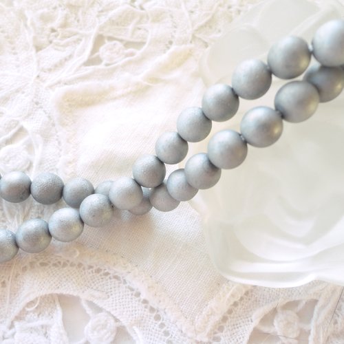 Perle d'agate mat, pierre ronde, 6 mm, x 10, geode, perles, bijoux,