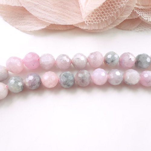 Perle facette rubis, rubis naturel, pierre rose, 6 mm, pierre bijoux, gemmes, diy