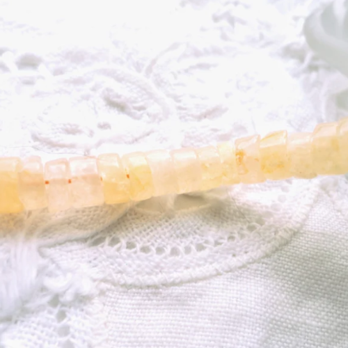Perle de citrine heishi, perle rondelle, 6 mm,  pneu, ronde, disque, palet, bijoux,