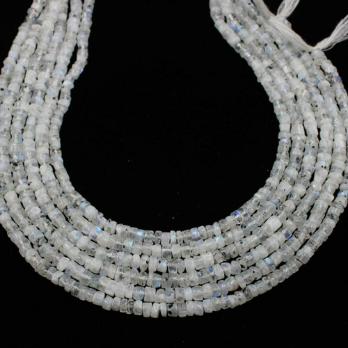 Pierre de lune heishi, perle de lune 4 mm, rondelle , pneu, surfer, collier, bracelet