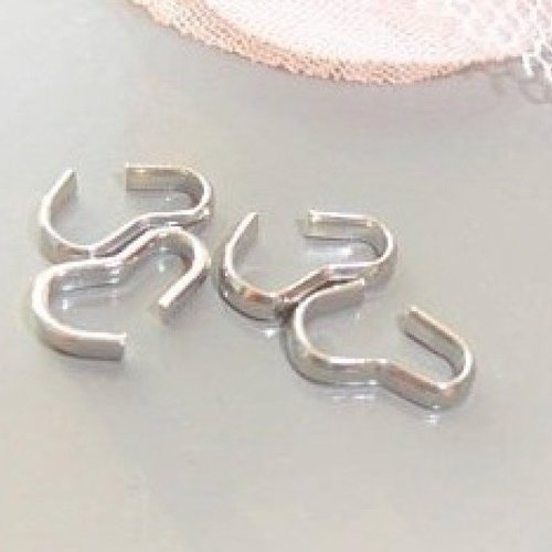 Connecteur argent acier inoxydable