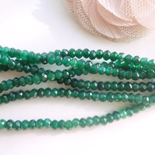 Émeraude facette 4 mm, x 10, pierre verte, pierre naturelle, , bijoux, diy