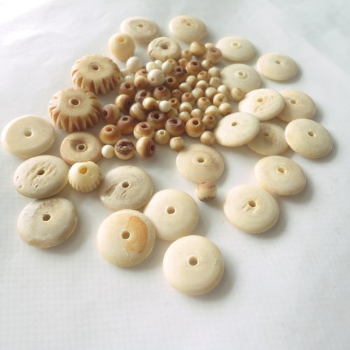 Perle os naturel, perle de yack, grand lot déstockage, bijoux ethnique, bijoux africain, diy