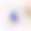 Pendentif goutte verre,perle  facette ,bleu lilas, perle, vintage, 28 mm, 