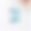 Sequin rond émail, connecteur émail, bleu ciel, perle, émaillé, 12 mm
