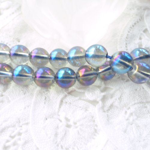 Perle en cristal naturel, perle ronde, 8 mm, cristal électrolyte, pierre, naturelle, bijoux