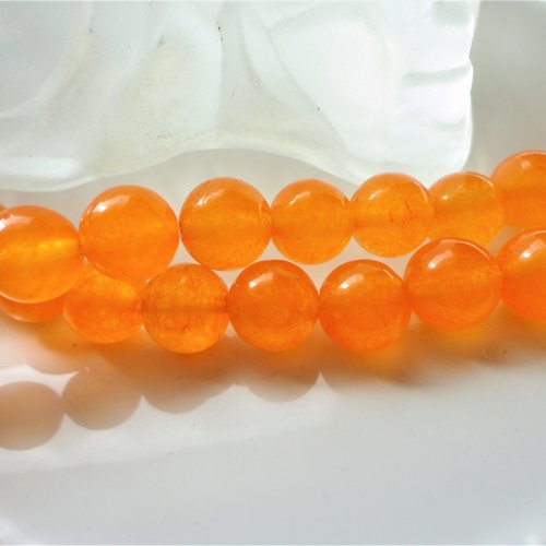 Topaze ronde 8 mm, pierre naturelle, amérique du sud, pierre orange, bijoux