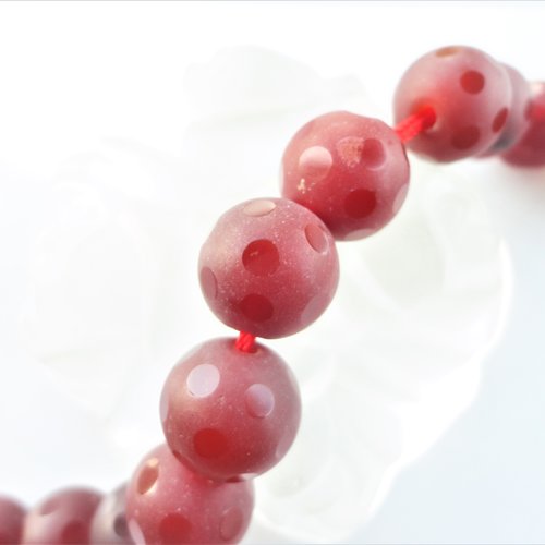 Perle de cornaline rouge, perles rares, pierre d'agate rouge, pierre naturelle,