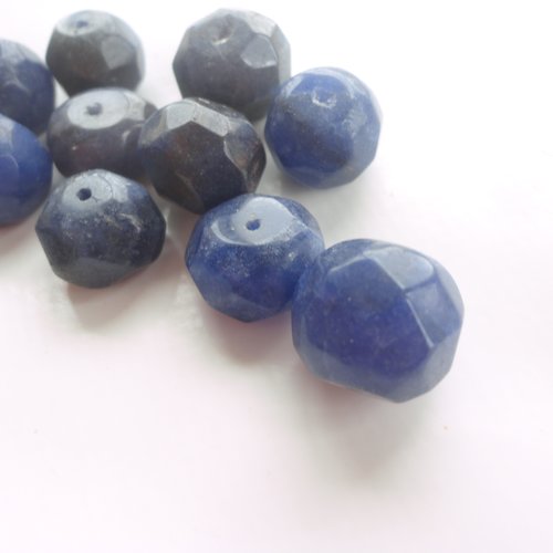 Perle saphir naturel pierre facette, x 1, pierre fine, semi précieuse bleu, gemmes, minéraux, bijoux, diy