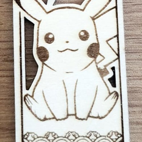 Lot de 2 marque page bois "pokemon"