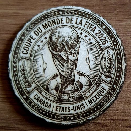 Sous bocks "coupe du monde 2026" en bois