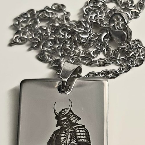 Pendentif en inox  "samourai"