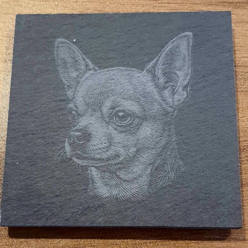Sous bocks ardoise " chihuahua"