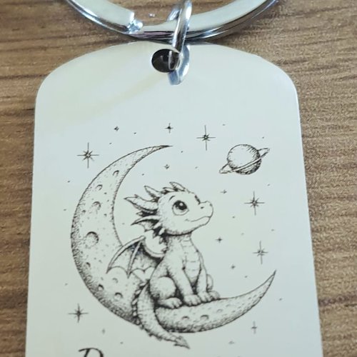Porte cles "papa je t aime" en inox