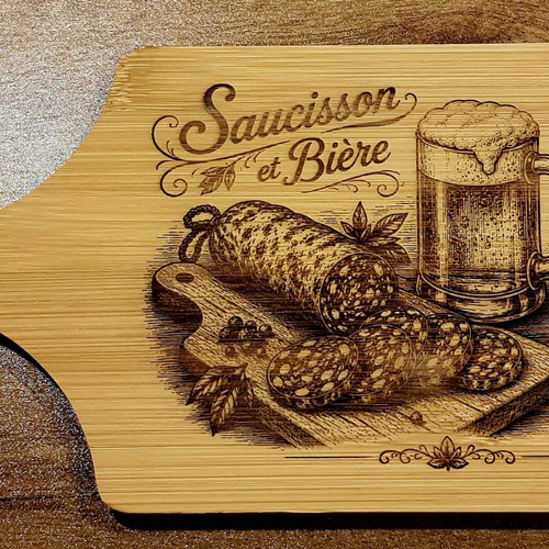 Planche apero saucisson et bière