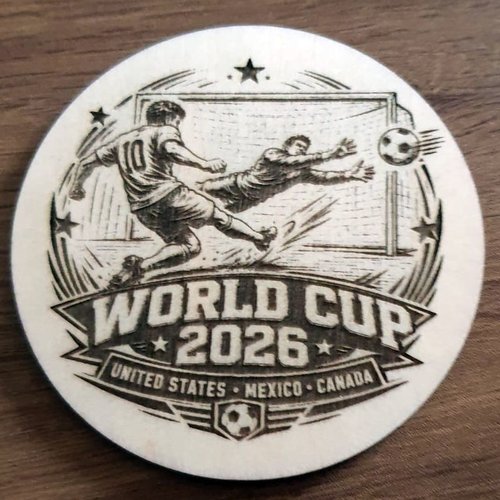 Sous bocks "coupe du monde 2026" en bois
