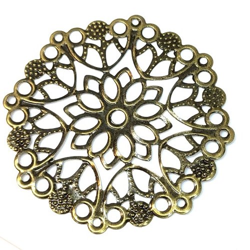 1 pendentif rosace fin