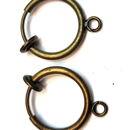 4 clips d'oreille anneaux