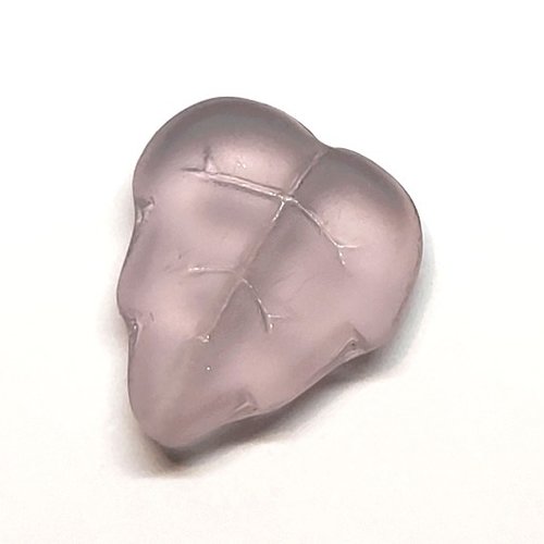 10 perles feuilles mauves