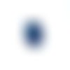 20 perles fleurs bleu canard