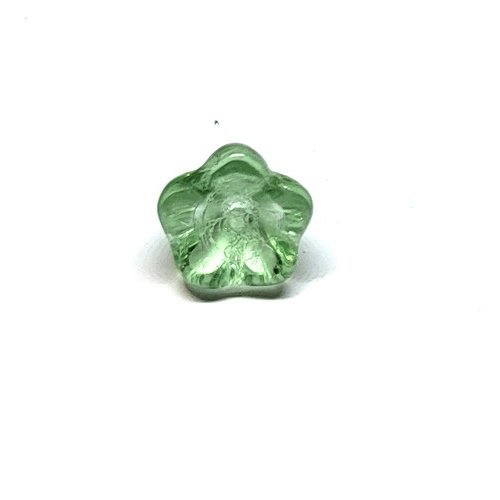 20 perles fleurs vert clair