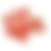 10 perles feuilles orange