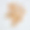 10 perles feuilles orange clair