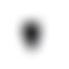 10 perles feuilles noires