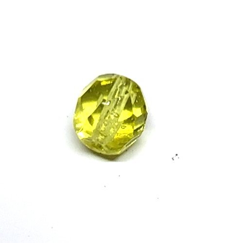 20 perles à facettes 8mm jaunes