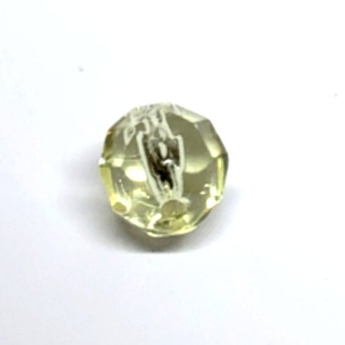 20 perles à facettes 8mm jaunes claires lustrées