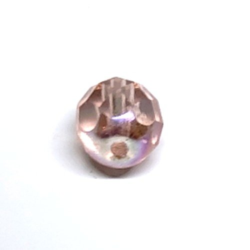 20 perles à facettes 8mm roses lustrées