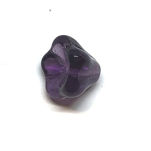 20 perles fleurs violettes