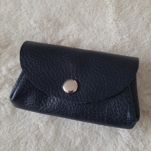Porte-monnaie multipoche en cuir