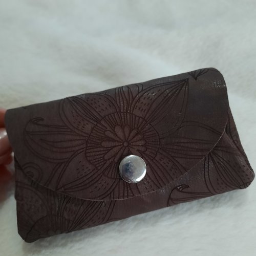 Porte-monnaie multipoche en cuir