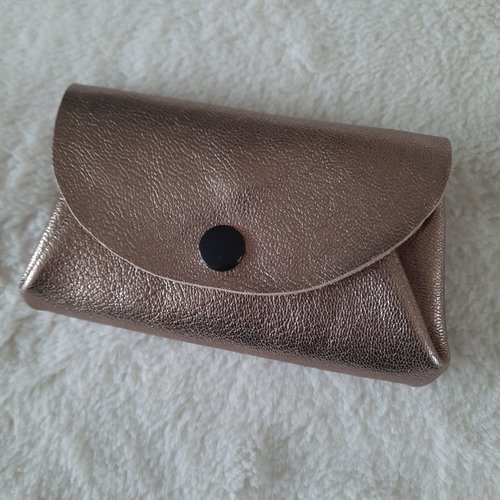 Porte-monnaie multipoche en cuir