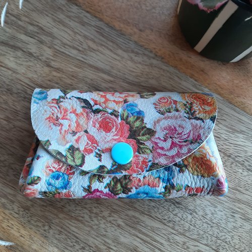 Porte-monnaie multipoche en cuir