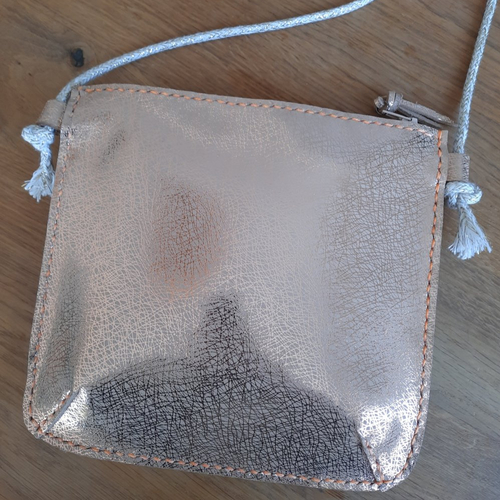 Sac bandoulière en cuir orange