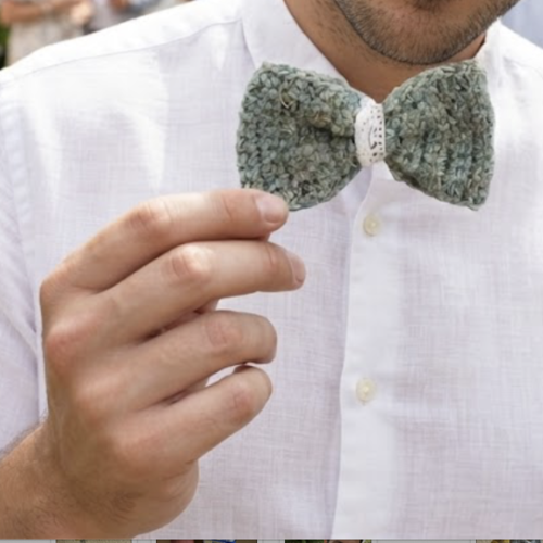 Nœud papillon au crochet pour homme – dentelle vintage