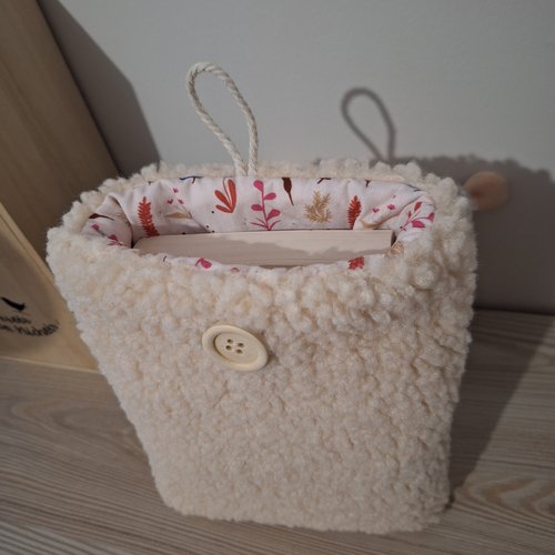 Pochette à livre "rose bouclette"