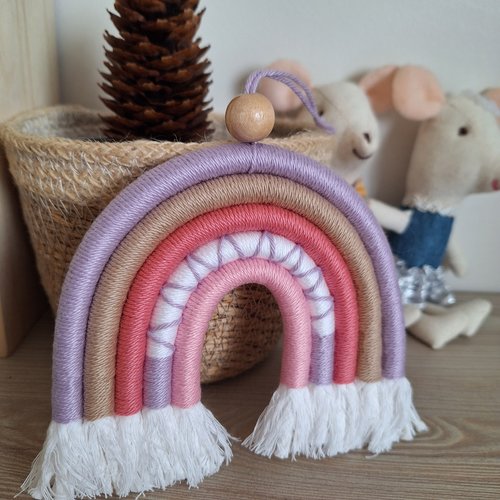 Arc en ciel macramé, à personnaliser