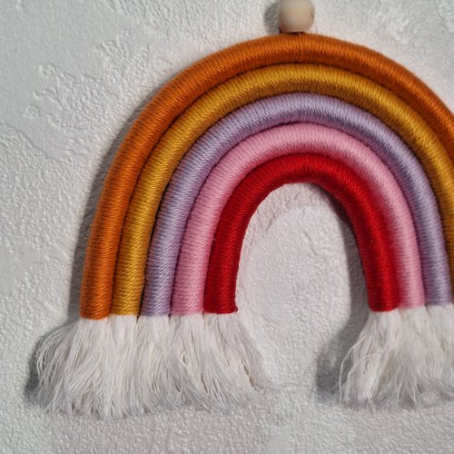 Arc en ciel macramé, à personnaliser