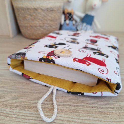 Pochette à livre "chat"