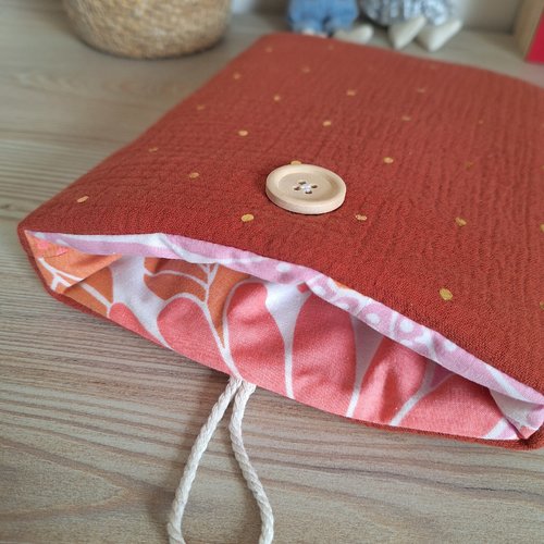 Pochette à livre gaze de coton