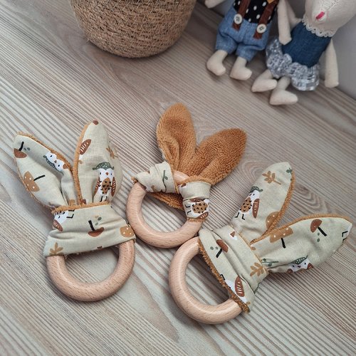 Anneau de dentition "oreilles de lapin"